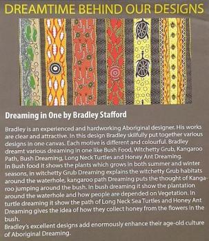 Preview: ASH DREAMING IN ONE Aborigines Stoff aus Australien